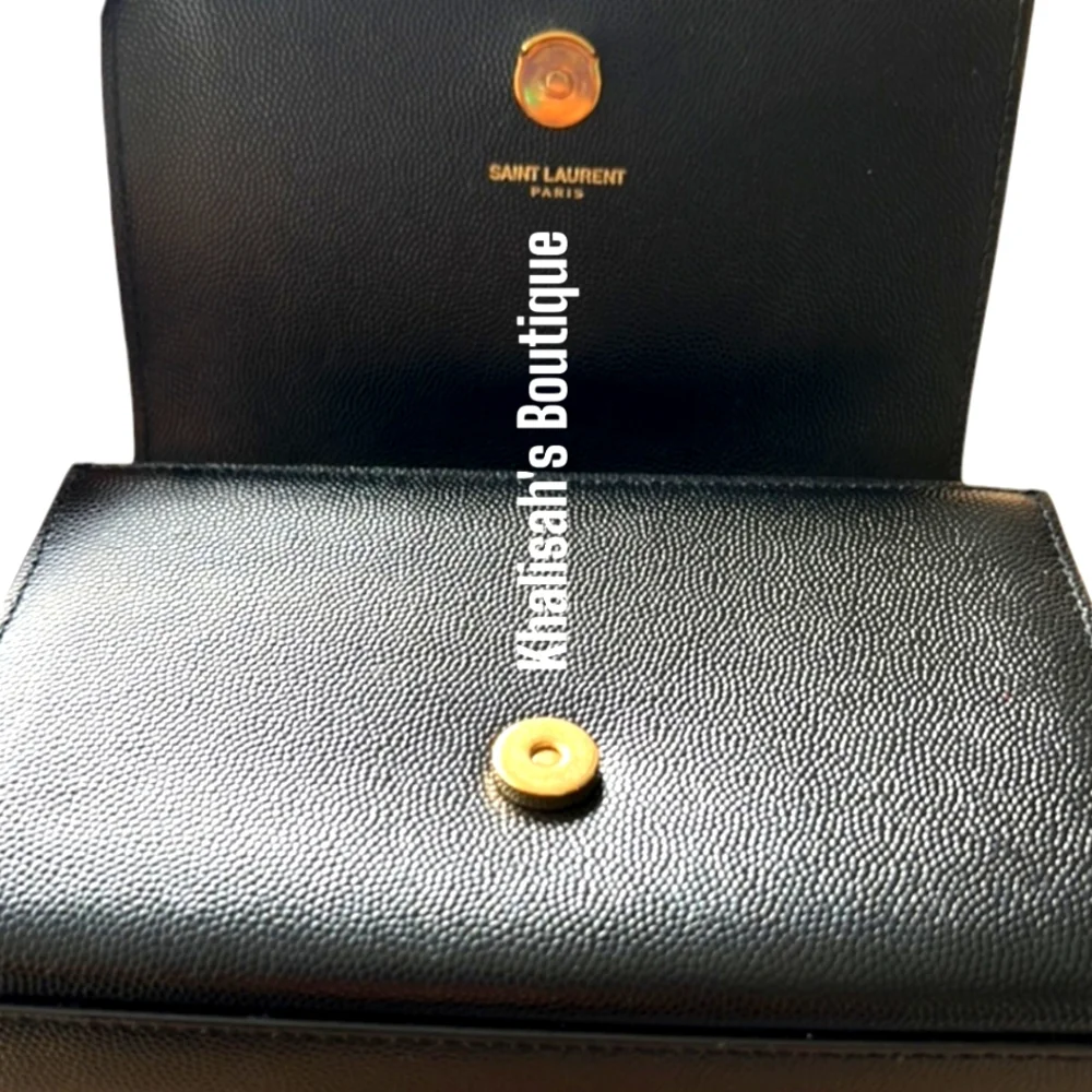 YSL Saint Laurent KATE SMALL CHAIN BAG IN GRAIN DE POUDRE LEATHER! MSRP$2,268 - Picture 8 of 16